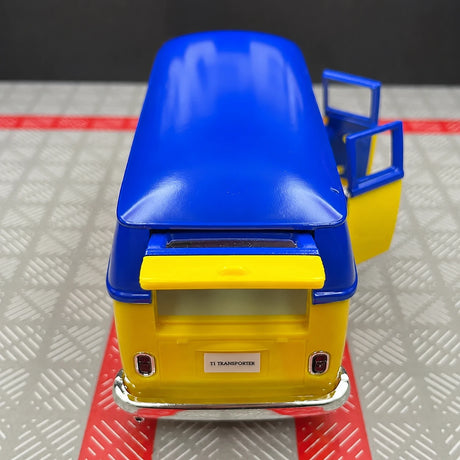 [TOY] 1:36 Volkswagen 1963 T1 giallo blu modellino di auto Die-Cast
