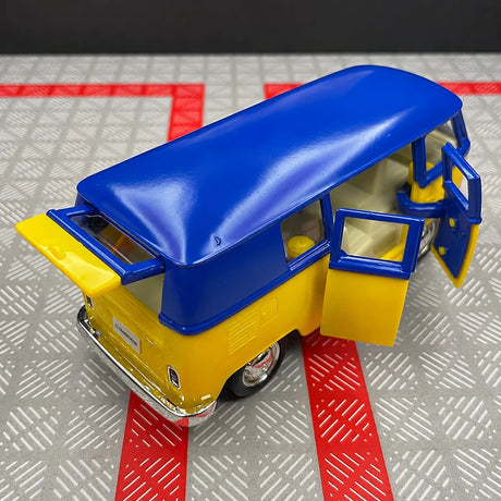 [TOY] 1:36 Volkswagen 1963 T1 giallo blu modellino di auto Die-Cast