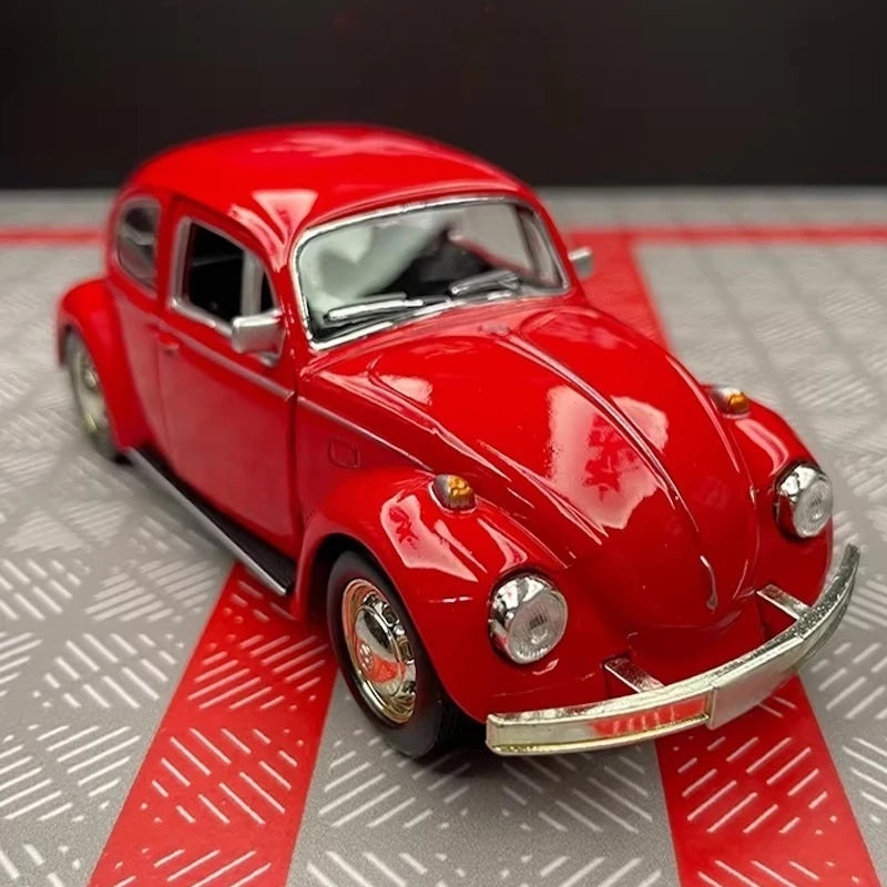 [TOY] 1:36 Volkswagen 1967 Beetle Glossy Red Model Car Die-Cast