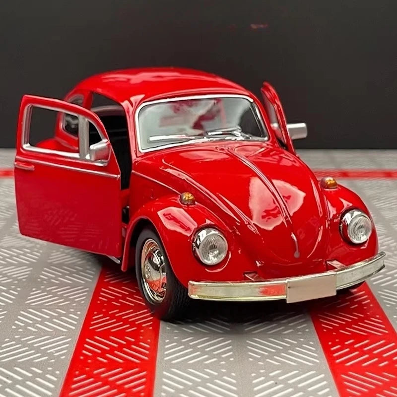 [TOY] 1:36 Volkswagen 1967 Beetle Glossy Red Model Car Die-Cast