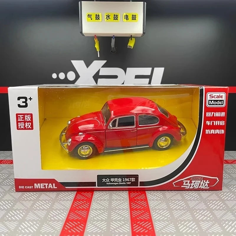 [TOY] 1:36 Volkswagen 1967 Beetle Glossy Red Model Car Die-Cast