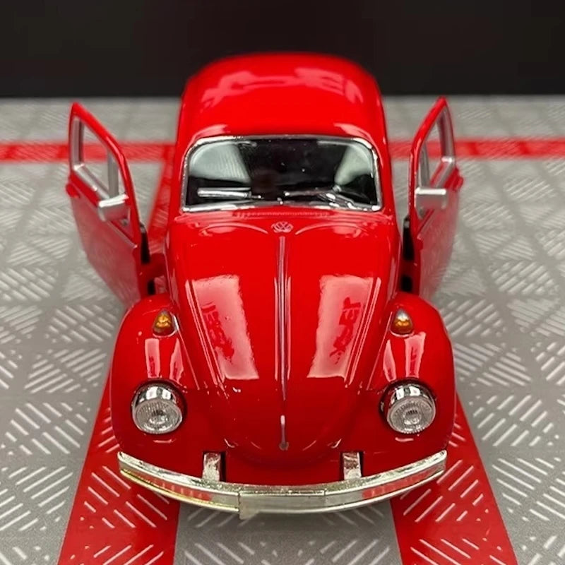 [TOY] 1:36 Volkswagen 1967 Beetle Glossy Red Model Car Die-Cast