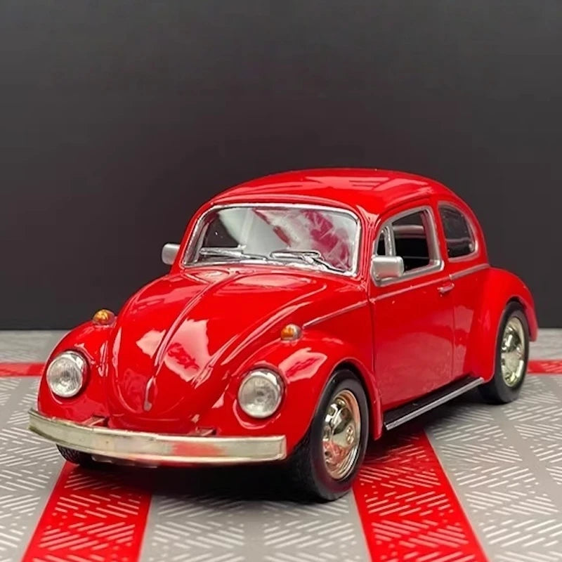 [TOY] 1:36 Volkswagen 1967 Beetle Glossy Red Model Car Die-Cast