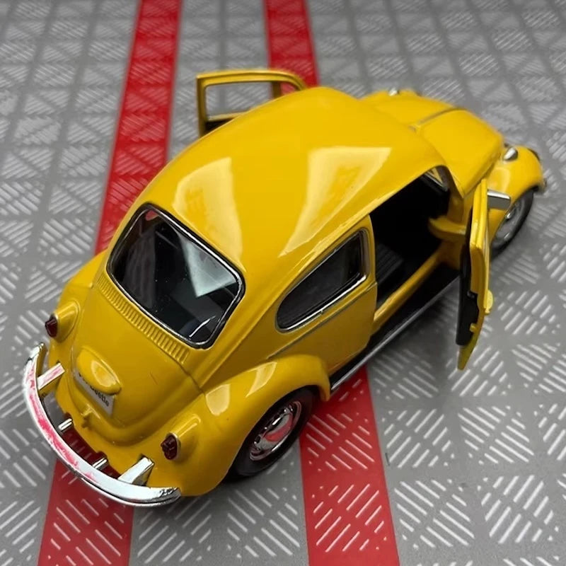 [TOY] 1:36 Volkswagen 1967 Beetle Glossy Yellow Model Car Die-Cast