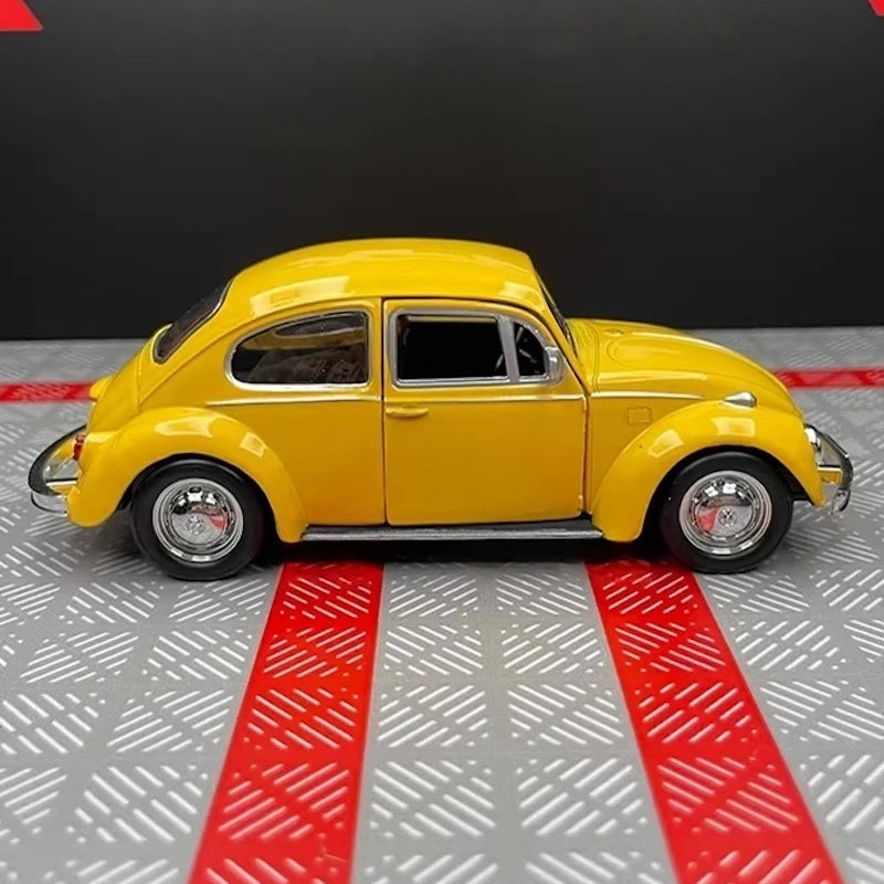 [TOY] 1:36 Volkswagen 1967 Beetle Glossy Yellow Model Car Die-Cast