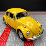 [TOY] 1:36 Volkswagen 1967 Beetle Glossy Yellow Model Car Die-Cast