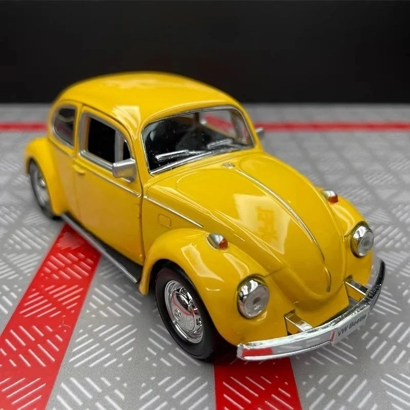 [TOY] 1:36 Volkswagen 1967 Beetle Glossy Yellow Model Car Die-Cast