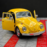 [TOY] 1:36 Volkswagen 1967 Beetle Glossy Yellow Model Car Die-Cast