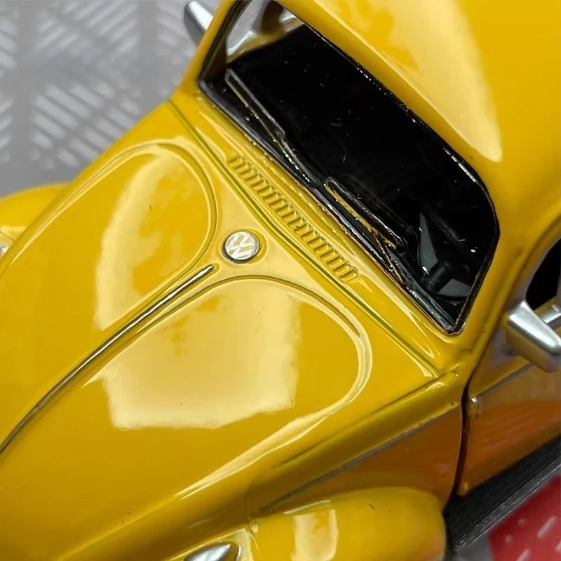 [TOY] 1:36 Volkswagen 1967 Beetle Glossy Yellow Model Car Die-Cast