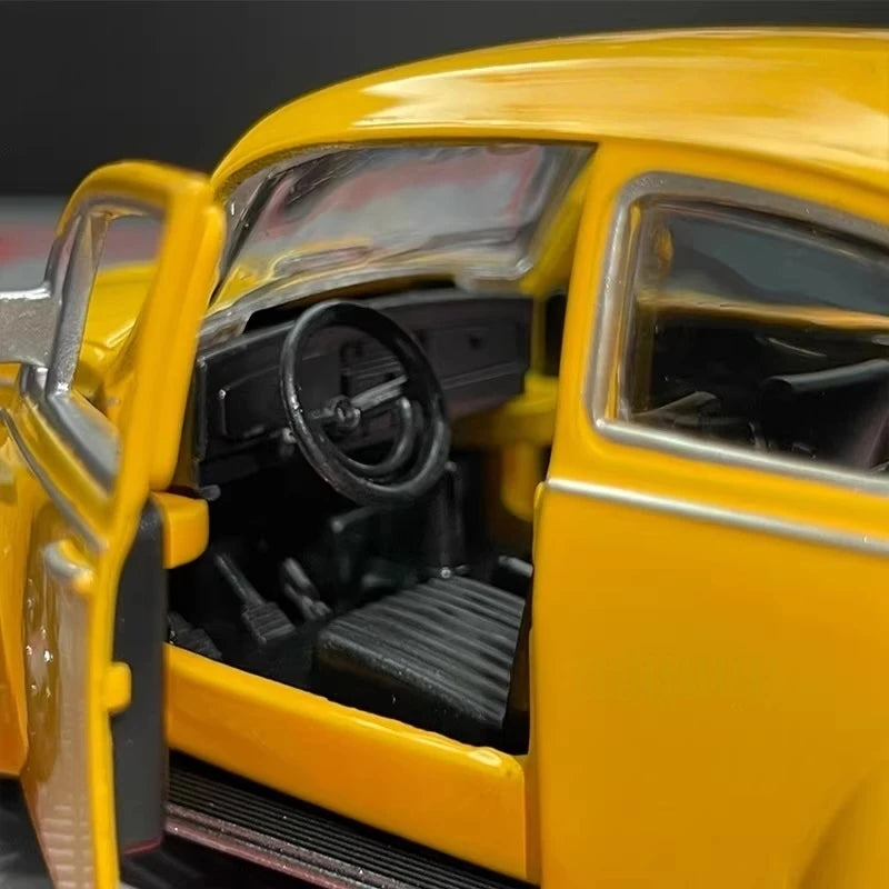 [TOY] 1:36 Volkswagen 1967 Beetle Glossy Yellow Model Car Die-Cast
