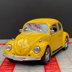 [TOY] 1:36 Volkswagen 1967 Beetle Glossy Yellow Model Car Die-Cast