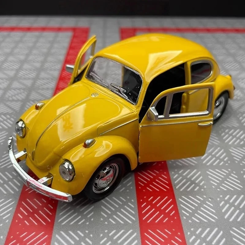 [TOY] 1:36 Volkswagen 1967 Beetle Glossy Yellow Model Car Die-Cast