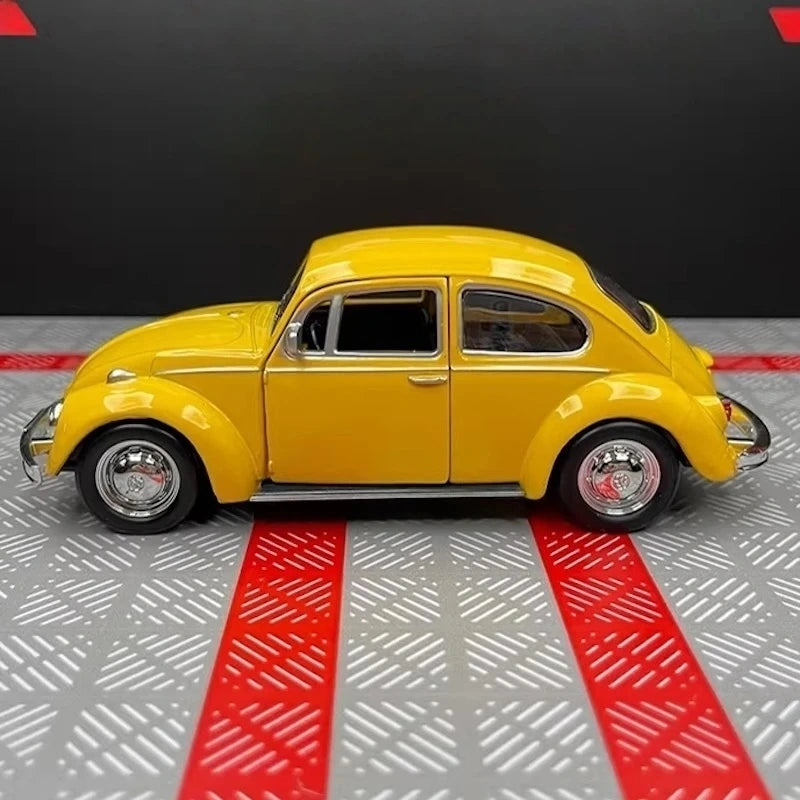 [TOY] 1:36 Volkswagen 1967 Beetle Glossy Yellow Model Car Die-Cast