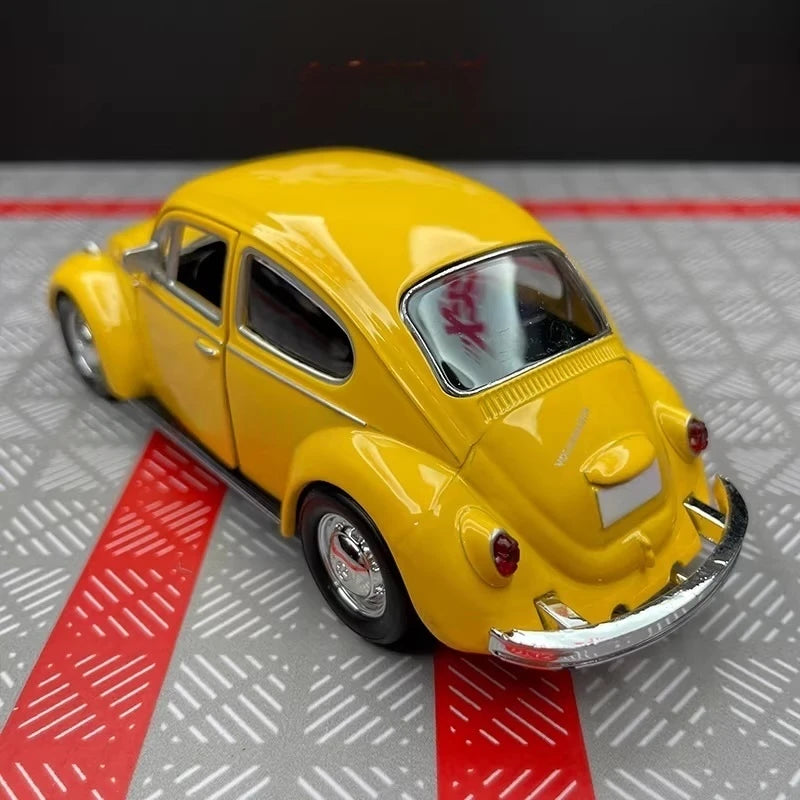[TOY] 1:36 Volkswagen 1967 Beetle Glossy Yellow Model Car Die-Cast