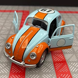[TOY] 1:36 Volkswagen 1967 Beetle Gulf modellbil Die-Cast