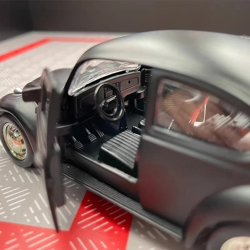 [TOY] 1:36 Volkswagen 1967 Beetle Matte Black Model Car Die-Cast
