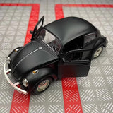 [TOY] 1:36 Volkswagen 1967 Beetle Matte Black Model Car Die-Cast