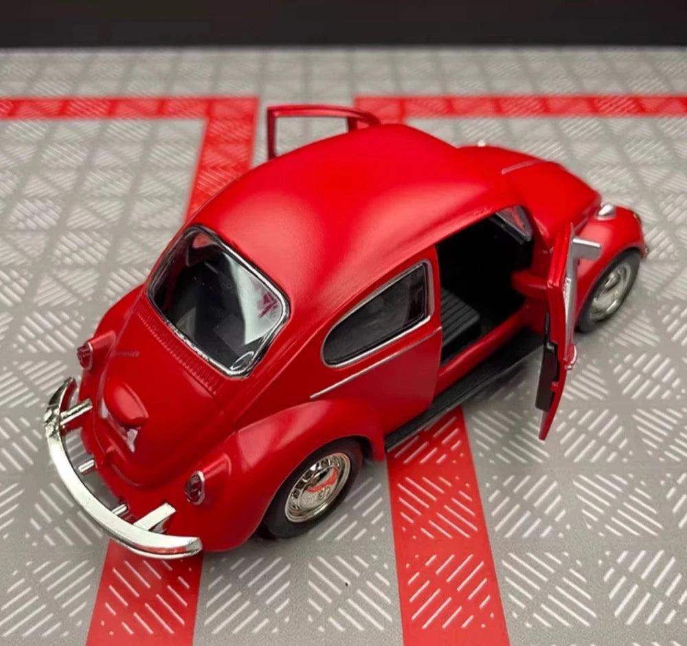 [TOY] 1:36 Volkswagen 1967 Beetle Matte Red Model Car Die-Cast