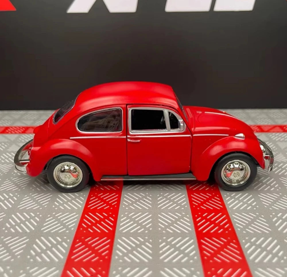 [TOY] 1:36 Volkswagen 1967 Beetle Matte Red Model Car Die-Cast