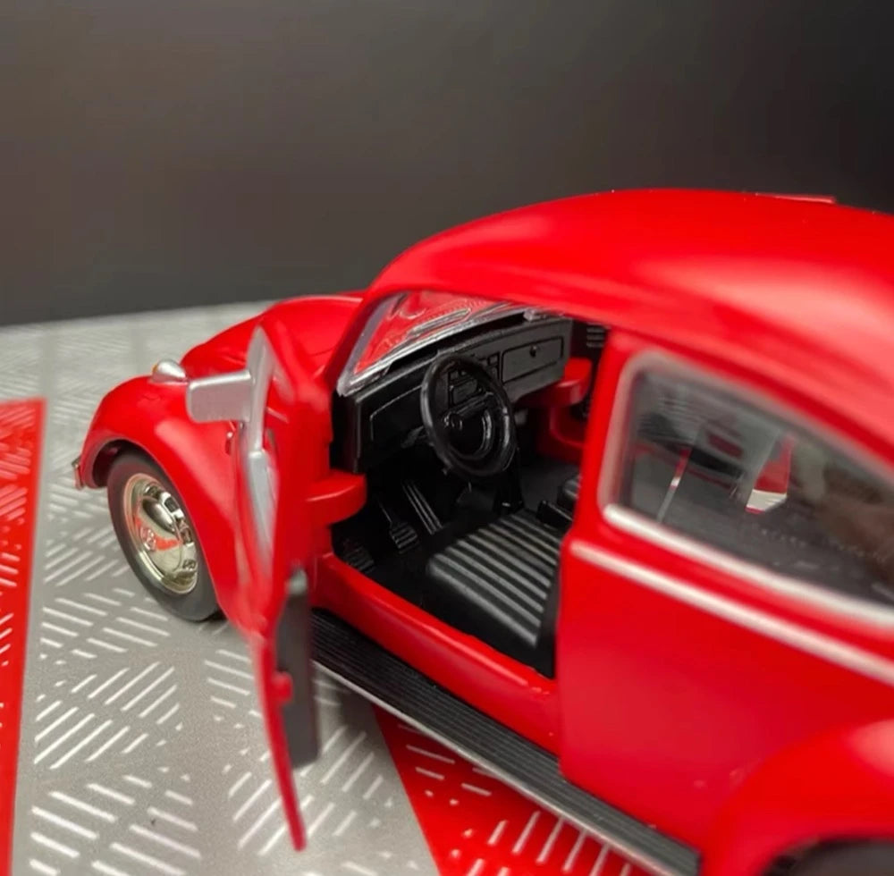 [TOY] 1:36 Volkswagen 1967 Beetle Matte Red Model Car Die-Cast
