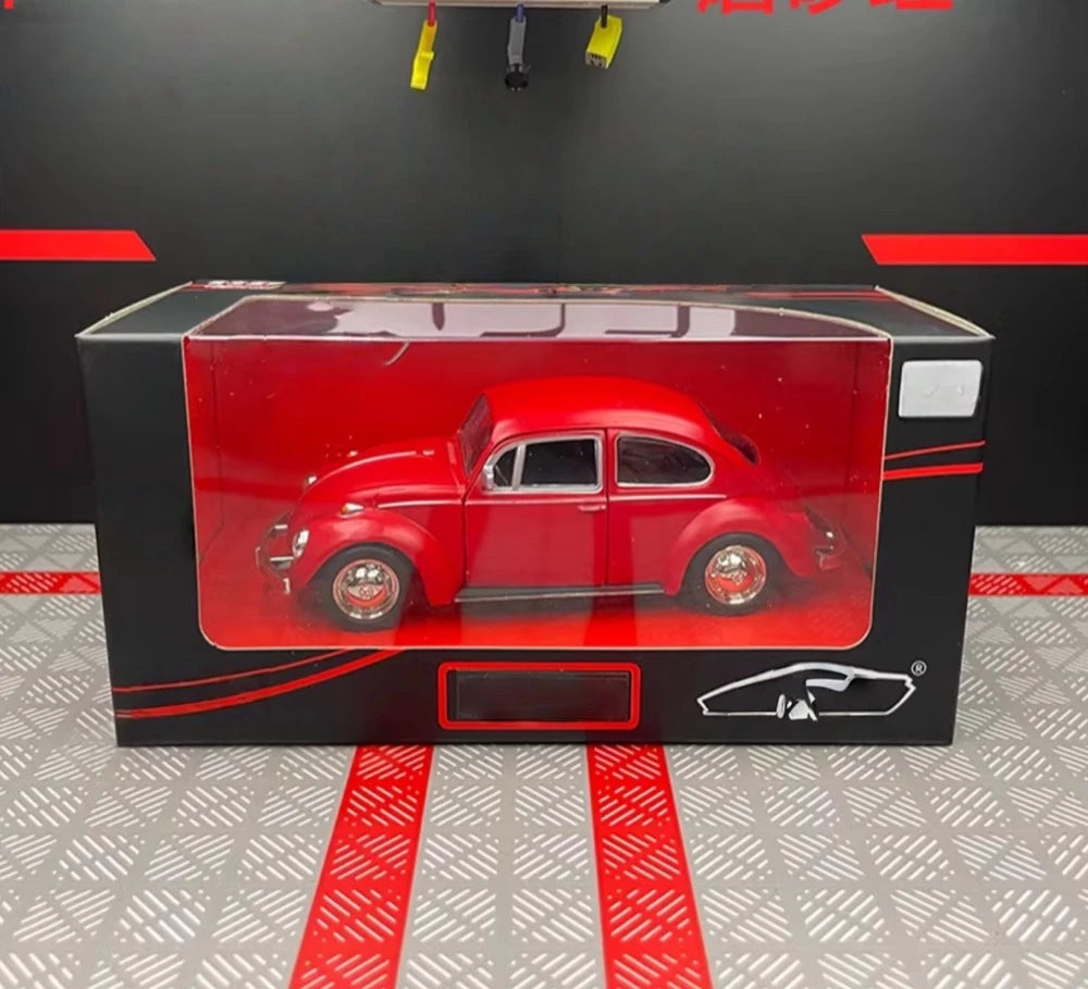 [TOY] 1:36 Volkswagen 1967 Beetle Matte Red Model Car Die-Cast
