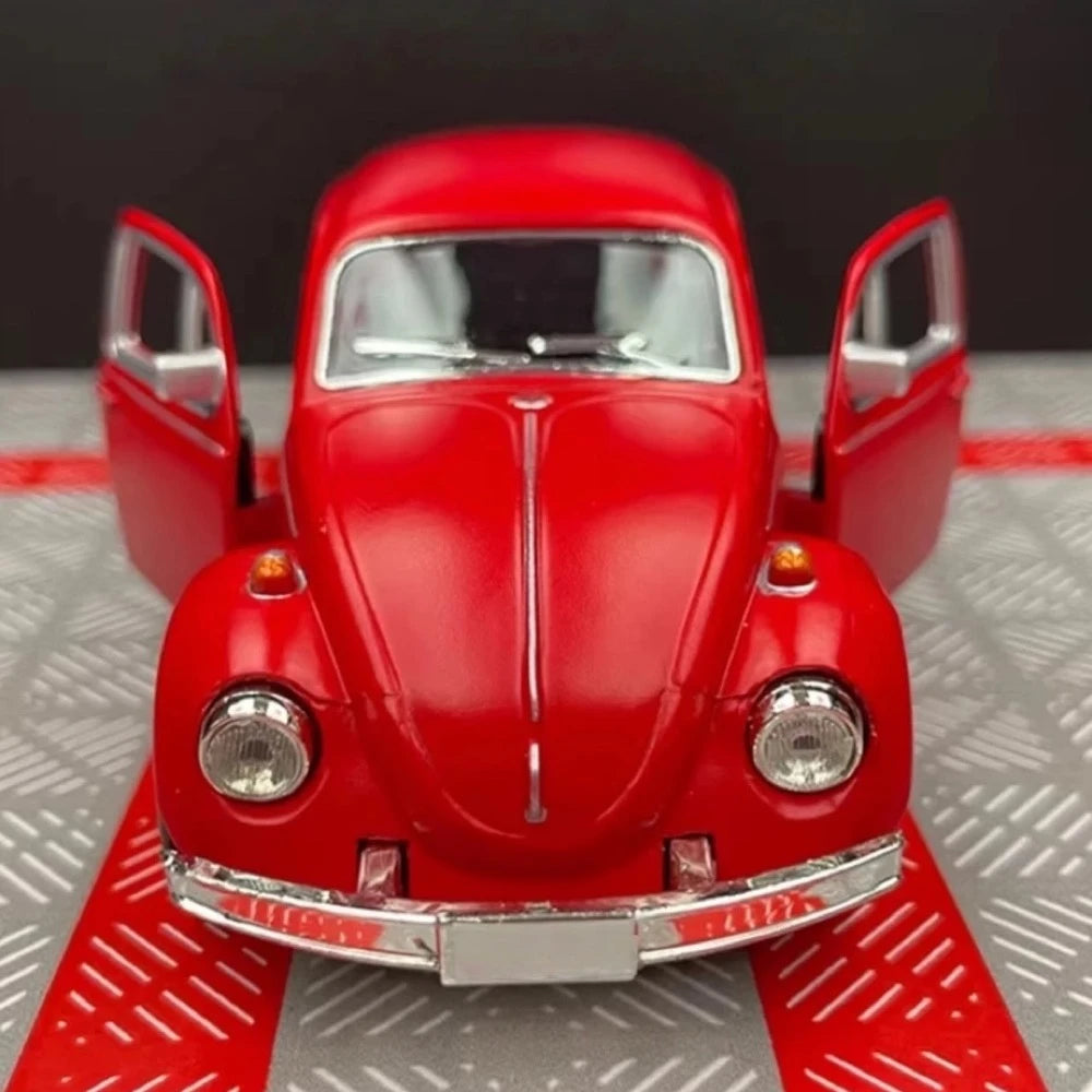 [TOY] 1:36 Volkswagen 1967 Beetle Matte Red Model Car Die-Cast