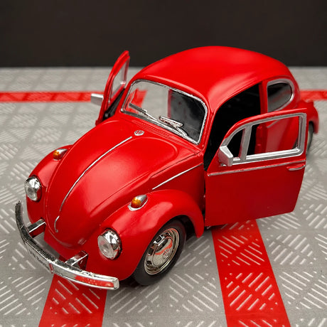 [TOY] 1:36 Volkswagen 1967 Beetle opaco rosso modellino di auto Die-Cast
