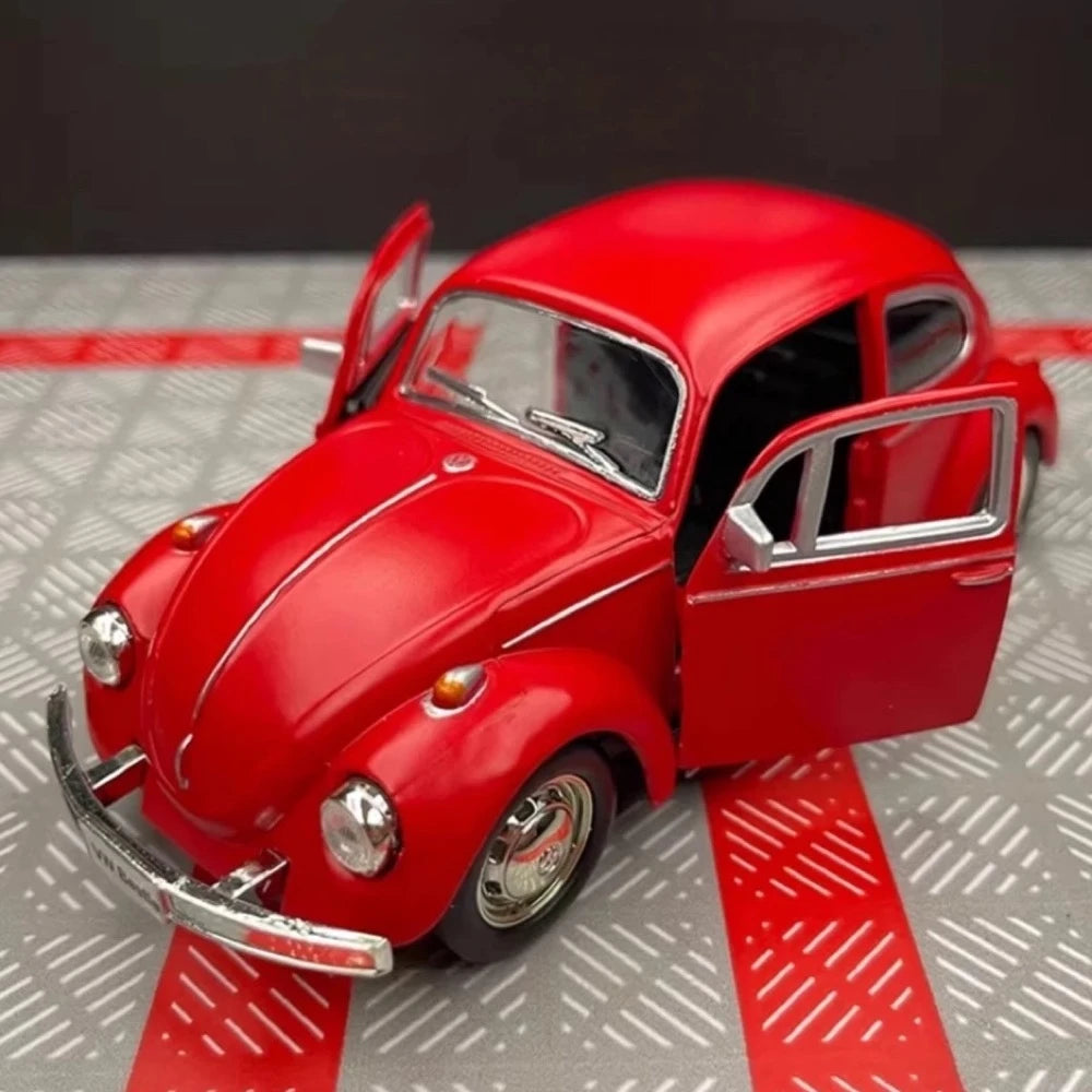 [TOY] 1:36 Volkswagen 1967 Beetle Matte Red Model Car Die-Cast
