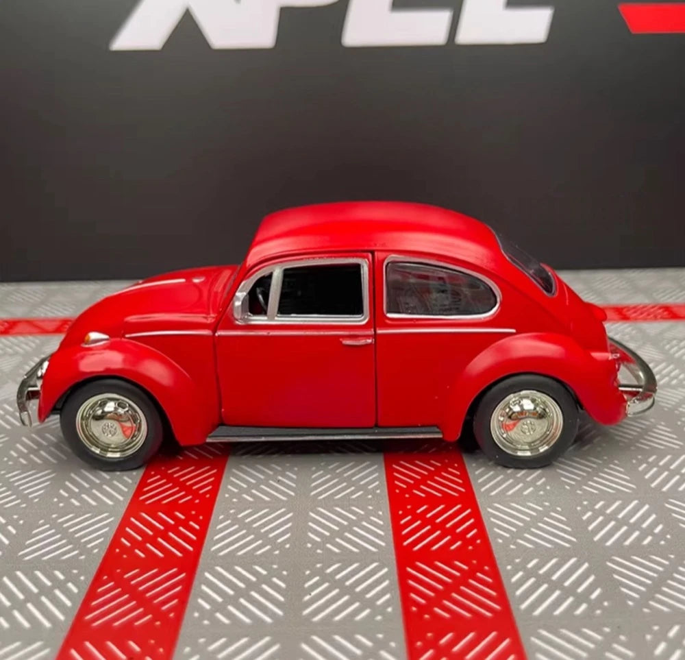 [TOY] 1:36 Volkswagen 1967 Beetle Matte Red Model Car Die-Cast
