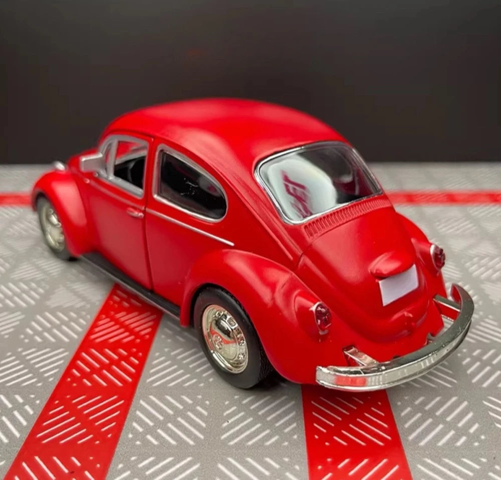 [TOY] 1:36 Volkswagen 1967 Beetle Matte Red Model Car Die-Cast