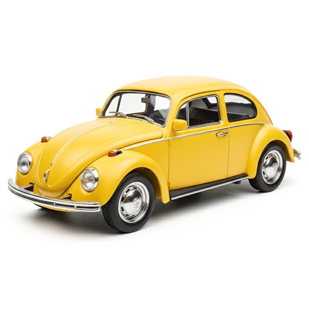 [TOY] 1:36 Volkswagen 1967 Beetle Matte Yellow Model Car Die-Cast