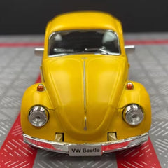 [TOY] 1:36 Volkswagen 1967 Beetle Matte Yellow Model Car Die-Cast