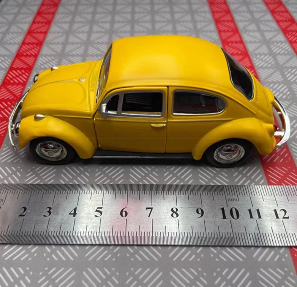[TOY] 1:36 Volkswagen 1967 Beetle Matte Yellow Model Car Die-Cast
