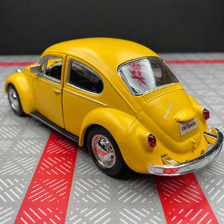[TOY] 1:36 Volkswagen 1967 Beetle opaco giallo modellino di auto Die-Cast