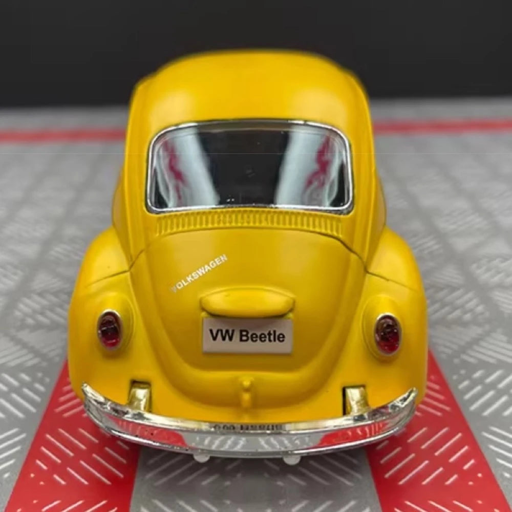 [TOY] 1:36 Volkswagen 1967 Beetle Matte Yellow Model Car Die-Cast