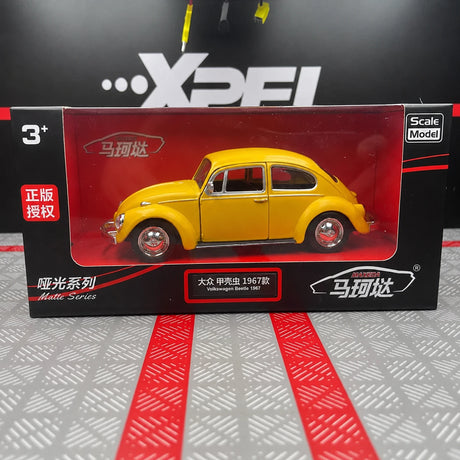 [TOY] 1:36 Volkswagen 1967 Beetle opaco giallo modellino di auto Die-Cast