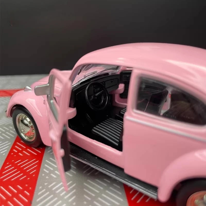 [TOY] 1:36 Volkswagen 1967 Beetle Pink Model Car Die-Cast