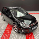 [TOY] 1:36 Volkswagen 2010 Golf GTI svart modellbil Die-Cast