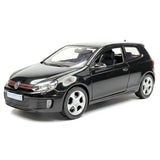 [TOY] 1:36 Volkswagen 2010 Golf GTI svart modellbil Die-Cast