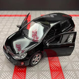 [TOY] 1:36 Volkswagen 2010 Golf GTI svart modellbil Die-Cast