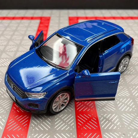[TOY] 1:36 Volkswagen 2020 T-Roc blu modellino di auto Die-Cast