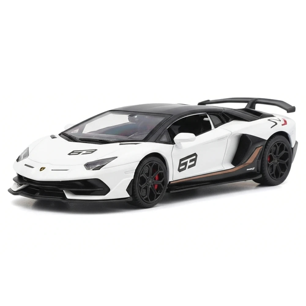 [TOY] 1:43 Lamborghini 2019 Aventador SVJ White Model Car Die-Cast