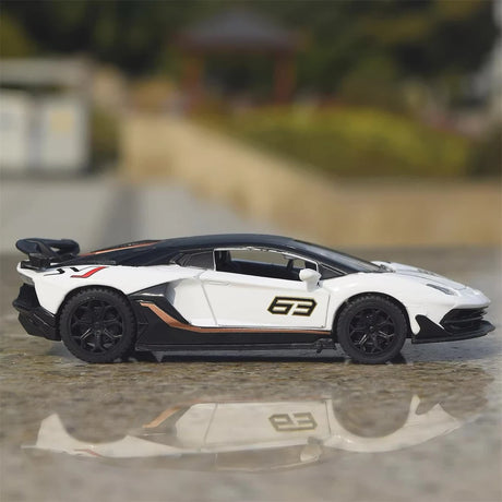 [TOY] 1:43 Lamborghini 2019 Aventador SVJ White Model Car Die-Cast