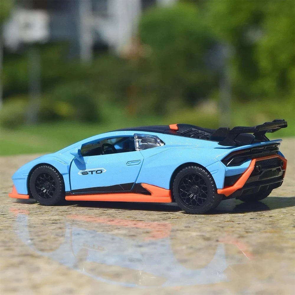 [TOY] 1:40 Lamborghini 2023 Huracan STO Blue Model Car Die-Cast