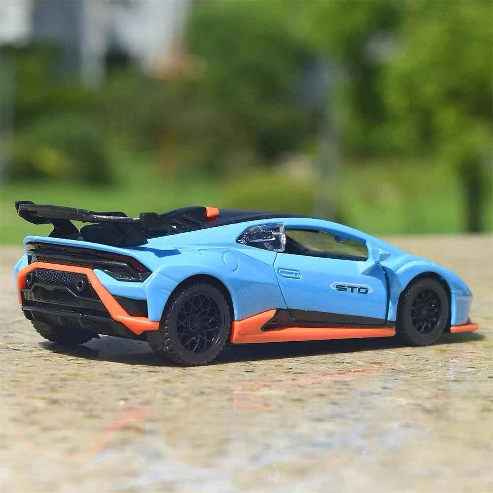 [TOY] 1:40 Lamborghini 2023 Huracan STO Blue Model Car Die-Cast