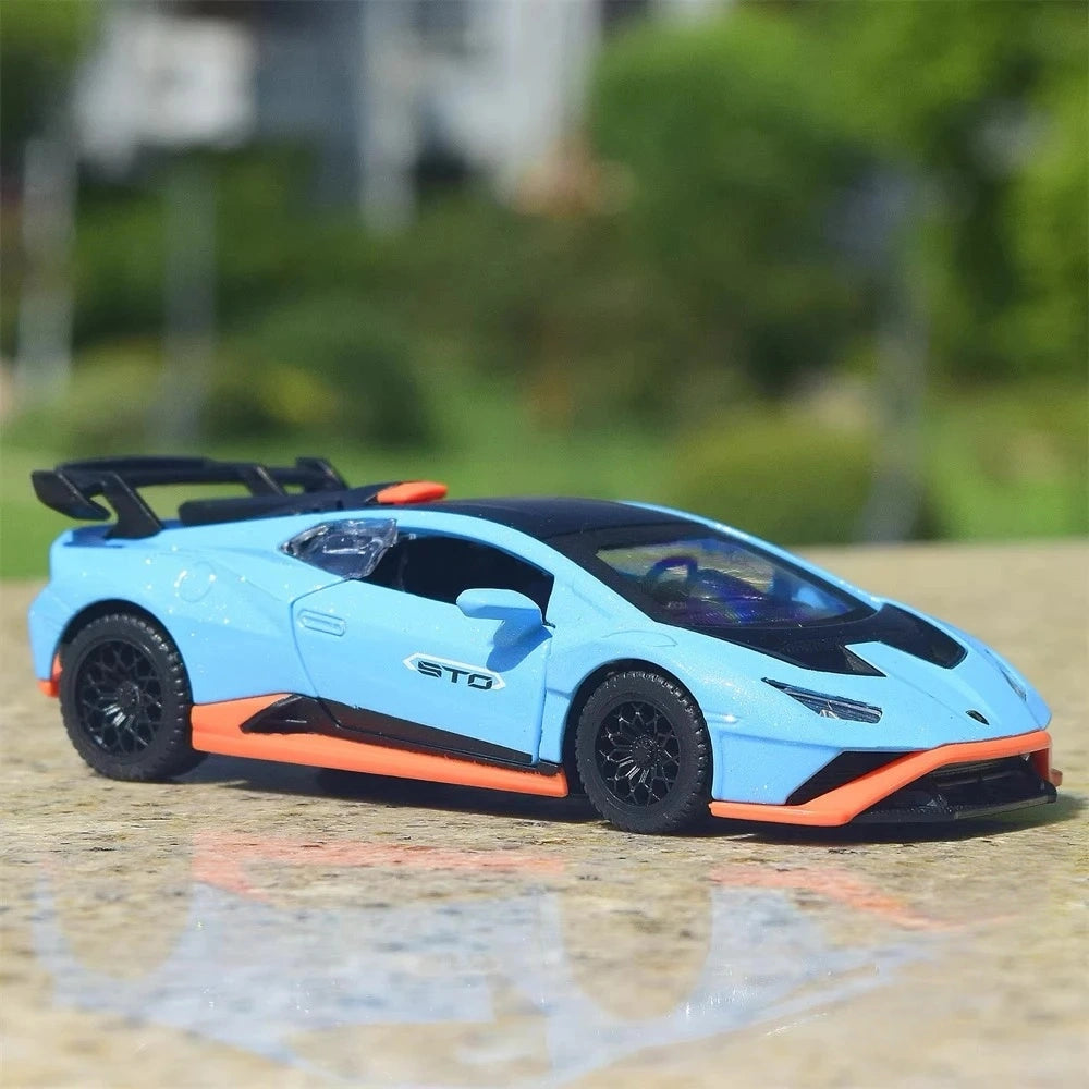 [TOY] 1:40 Lamborghini 2023 Huracan STO Blue Model Car Die-Cast