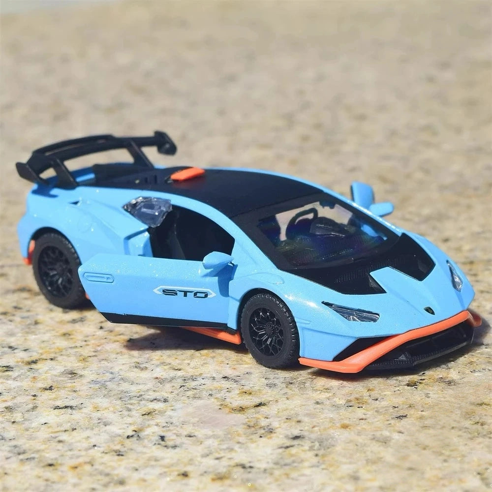 [TOY] 1:40 Lamborghini 2023 Huracan STO Blue Model Car Die-Cast