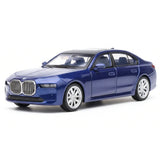 [TOY] 1:47 BMW 2022 G70 i7 ブルー モデルカー Die-Cast