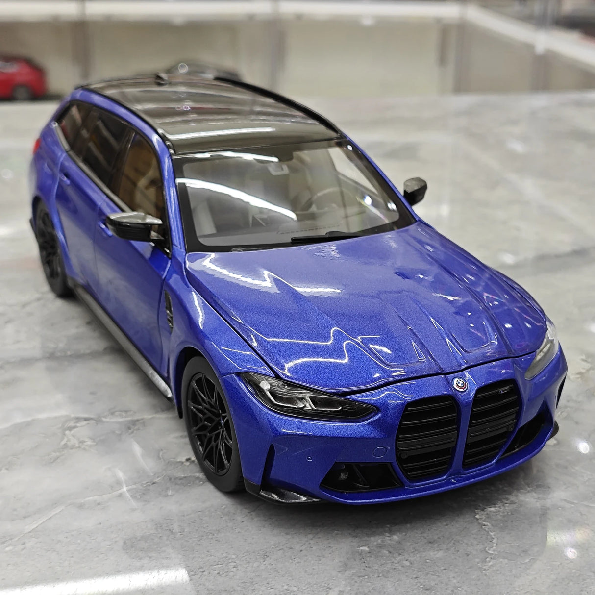 TSM BMW 2023 M3 Touring M G81 Portimao Metallic Blue 1:18 – Resina modello in resina collezionabile