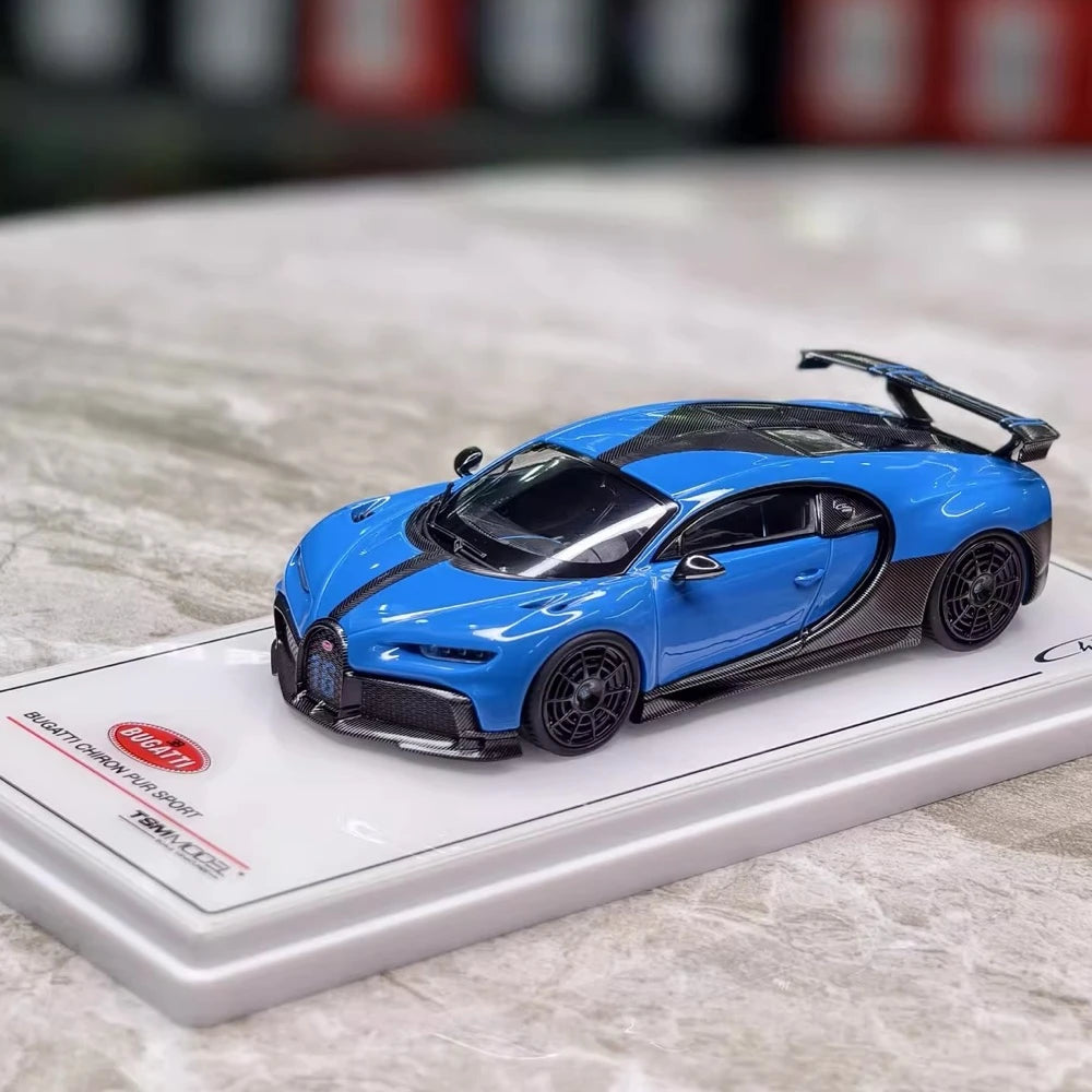 [TSM] 1:43 Bugatti 2020 Chiron Pur Sport Blue Model Car Resin